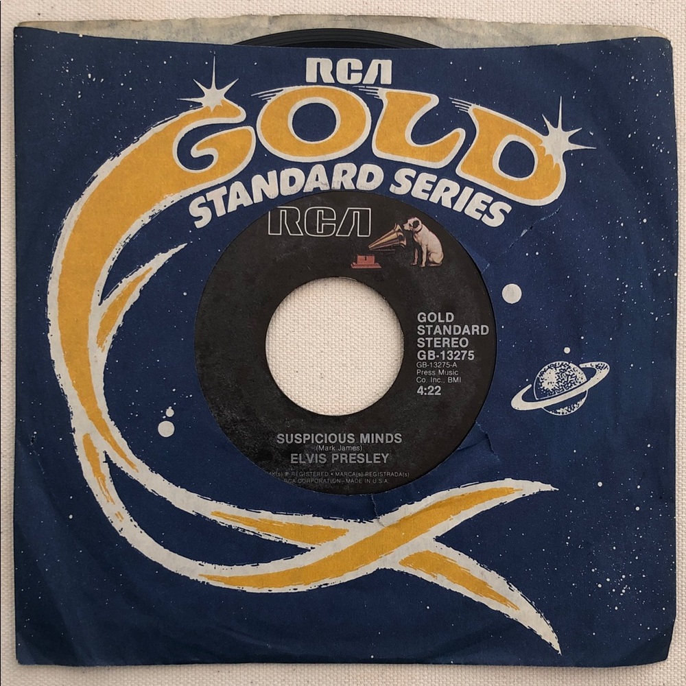 Elvis Presley Vinyl 45 Record Suspicious Minds